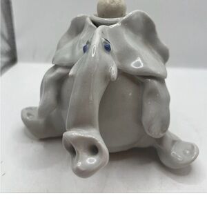 Whimsical Gray Elephant Oil Lamp Candleholder Budvase